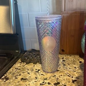 Starbucks Holographic Purple Tumbler with Straw